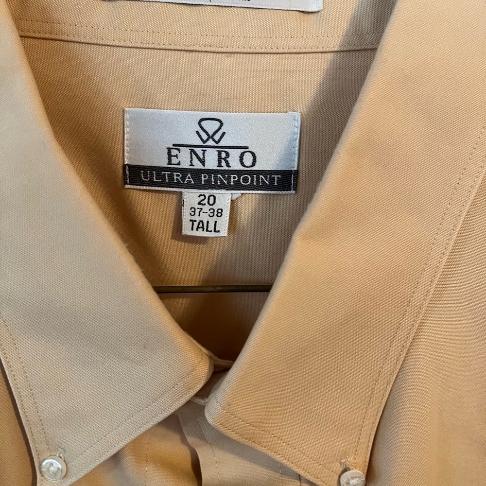 Classic Yellow Men's Button-Down Shirt 20x37 - Picture 2 of 2